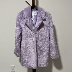 NA-KD faux fur coat in Lilac/Lavender